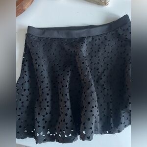 Bethany Mota Black Laser Cut Mini Skirt - Size L